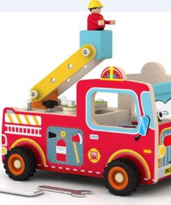 Masinuta din lemn, Busy Board cu sunete si lumini, 3 ani +