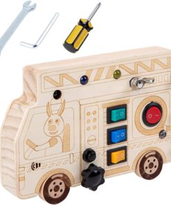 Mini Busy Board cu activitati insurubeaza si desurubeaza si Electricitatea, 3 ani +