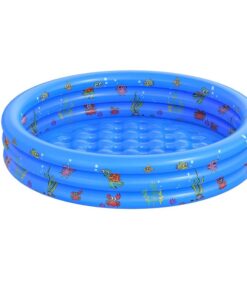 Piscina gonflabila cu podea moale 150 x 35 cm, 3 inele, Albastru