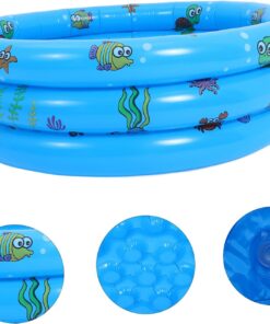 Alternative view of Piscina gonflabila cu podea moale 150 x 35 cm, 3 inele, Albastru