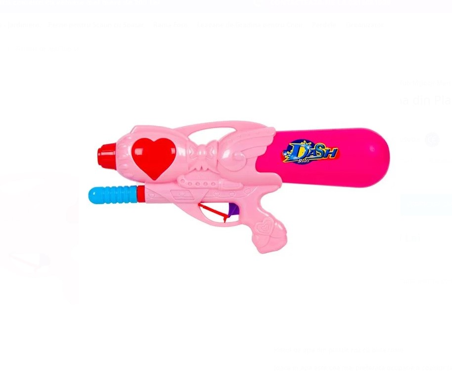Pistol cu apa, 34 cm, Roz, 3 ani+