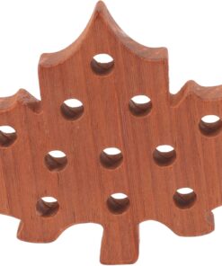 Alternative view of Set 3 jucării educative din lemn pentru șnuruit, Frunze, 3 ani