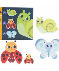 Set 3 puzzle mari, 3-4-5 piese, Insecte