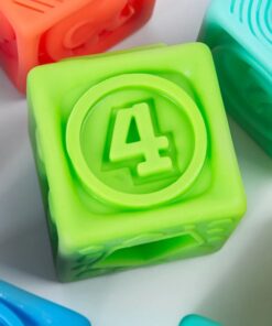 Alternative view of Set 9 cuburi pentru bebelusi, din silicon, cu texturi, 6 luni+