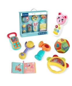 Set cu 6 jucarii interactive si senzoriale pentru bebelusi, 0 luni+