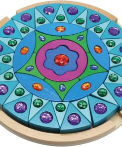 Alternative view of Cuburi senzoriale din lemn – tip Loose Parts, Mandala Puzzle, 3 ani