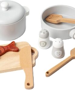 Alternative view of Set de gatit din lemn cu 8 accesorii pentru copii, 3 ANI