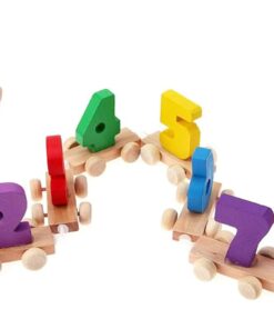 Alternative view of Trenulet din lemn,Cifre de la 0 la 9, pentru 3 ani