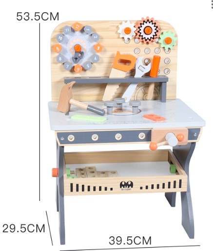 Banc de lucru cu unelte, pentru copii, 53 cm, 3 ani - imagine 2