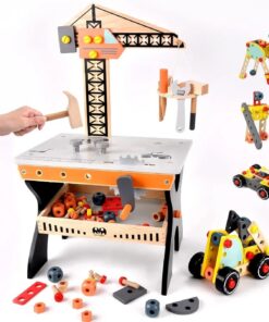 Banc de lucru cu unelte, pentru copii, 66 cm,Tip Macara, 3 ani+