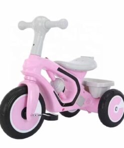Bicicleta cu 3 roti cu lumini, sunete, Ajustabila, 1-6 ani, Roz