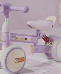 Alternative view of Bicicleta fara pedale cu 4 roti cu lumini, sunete, Ajustabila, 1 ANI+, Mov