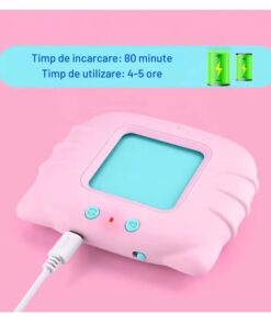 Cititor audio de carduri in limba romana si engleza, cu 448 de cuvinte, Roz, 3 ani + 01