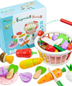 Alternative view of Cosulet cu legume, de feliat din lemn, 3 ani, 12 piese