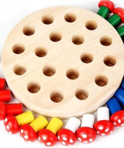 Alternative view of Joc de societate si memorie, din lemn - Memory Chess, 3 ani, Ciupercute