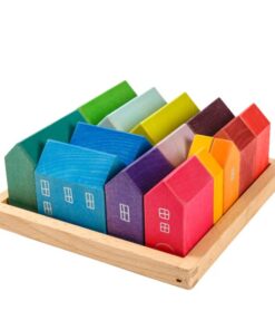 Joc educativ  de tip Montessori, Orasul Curcubeu, 15 piese