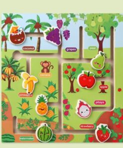 Alternative view of Joc educativ din lemn, Labirint , Fructe