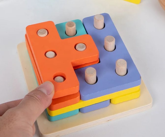 Jucărie educativă 3 in 1, sortator de forme geometrice si joc de asociere, 3 ani - imagine 5