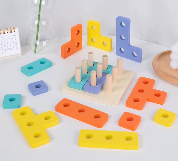 Jucărie educativă 3 in 1, sortator de forme geometrice si joc de asociere, 3 ani - imagine 8