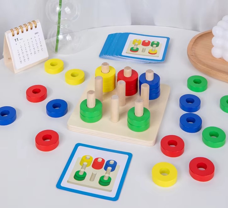 Jucărie educativă 3 in 1, sortator de forme geometrice si joc de asociere, 3 ani - imagine 9