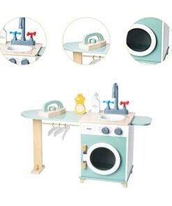 Jucarie educativa din lemn, Set de ingrijire si curatenie, 3ani