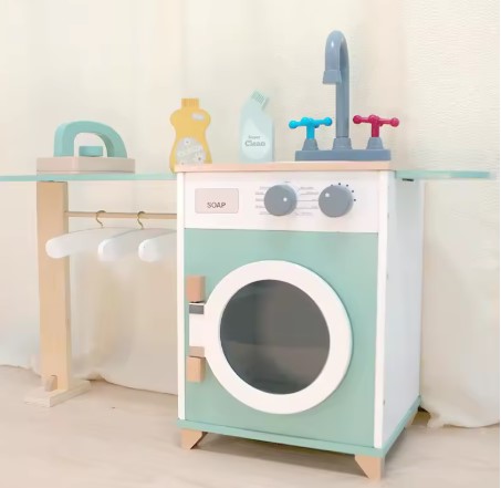 Jucarie educativa din lemn, Set de ingrijire si curatenie, 3ani - imagine 3