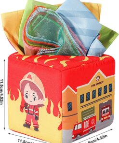 Alternative view of Jucarie educativa si senzoriala bebe, Cub textil cu servetele, 6 luni+