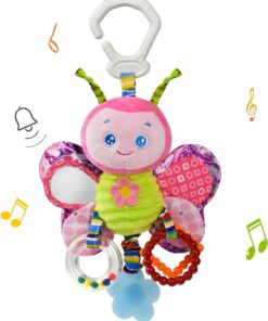 Jucărie senzorială pentru pătuț, cărucior și landou,Fluture, 0 luni+