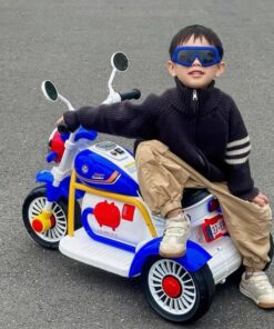 Alternative view of Motocicleta Electrica pentru Copii cu 3 Roti, 88x45x60 cm, 6V, Muzica si Lumini, 2-7 ani, Albastru