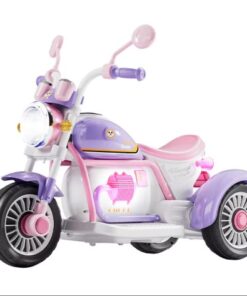 Motocicleta Electrica pentru Copii cu 3 Roti, 88x45x60 cm, 6V, Muzica si Lumini, 2-7 ani, Roz
