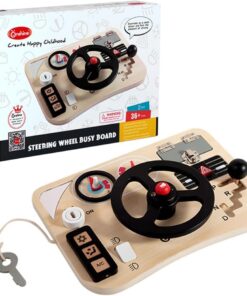 Placa senzoriala cu activitati Montessori - Busy Board, Onshine, 3 ani+