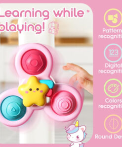 Alternative view of Set 3 jucarii interactive bebelusi, Spinner cu ventuza, 12 luni+