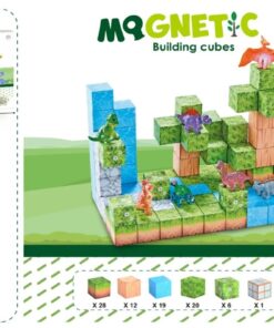 Alternative view of Set de constructie magnetic cu 114 de piese, 3 ani+, Minecraft