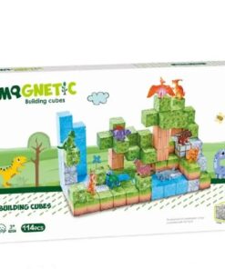 Set de constructie magnetic cu 119 de piese, 3 ani+, Minecraft