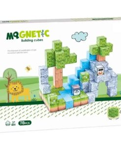Set de constructie magnetic cu 78 de piese, 3 ani+, Minecraft