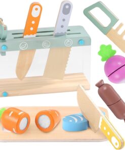 Set de gatit din lemn cu 11 accesorii pentru copii, 3 ANI