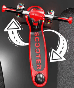 Alternative view of Trotinetă pliabilă cu 3 roți, sunete și lumini, pentru copii 6 ani+, Albastru