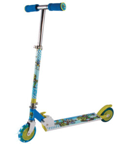 Trotinetă pliabilă metalica cu 2 roți cu lumini, pentru copii 3-8 ani+, Albastru