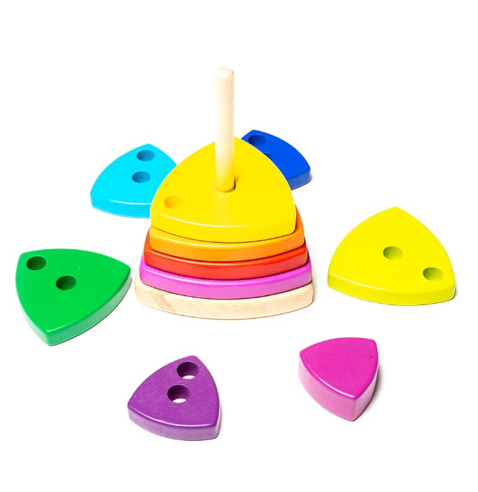 Turn piramida, puzzle senzorial, 15 cm - imagine 3