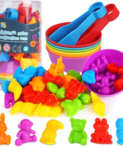 Joc creativ Montessori, sortare cu animale salbatice , 36 piese, 3 ani