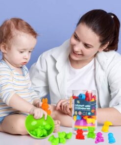 Alternative view of Joc creativ Montessori, sortare cu animale salbatice , 36 piese, 3 ani