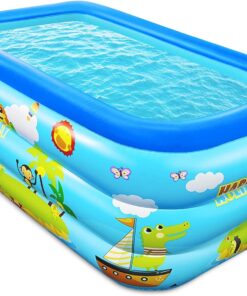 Piscina gonflabila cu podea moale, dubla, 150 x 110 x 50 cm, 3 inele
