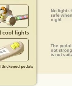 Alternative view of Trotineta far si lumini, sunete, pliabila, 3 ani+, Ursulet Maro