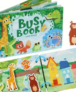 Alternative view of Carte cu stickere reutilizabile, Busy Book, Animale, 3ani+