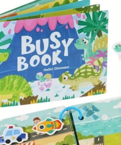 Alternative view of Carte cu stickere reutilizabile, Busy Book, Dinozauri, 3ani+