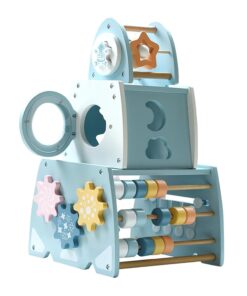 Centru de activitati din lemn- Jucarie educativa bebelusi,18 luni+