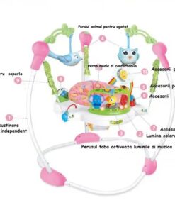Alternative view of Centru de activitati pentru bebelusi, Jumper interactiv, 6 LUNI+, ajustabil pe inaltime, scaun rotativ 360°
