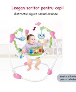Centru de activitati pentru bebelusi, Jumper interactiv, 6 LUNI+, ajustabil pe inaltime, scaun rotativ 360°