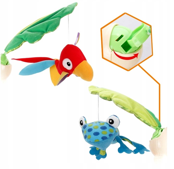 Centru de activitati pentru bebelusi, Jumper interactiv, 6 LUNI+, ajustabil pe inaltime, scaun rotativ 360°, Tropical - imagine 4