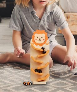 Alternative view of Circuit cu 3 masinute din lemn, Leu, 3 ani+